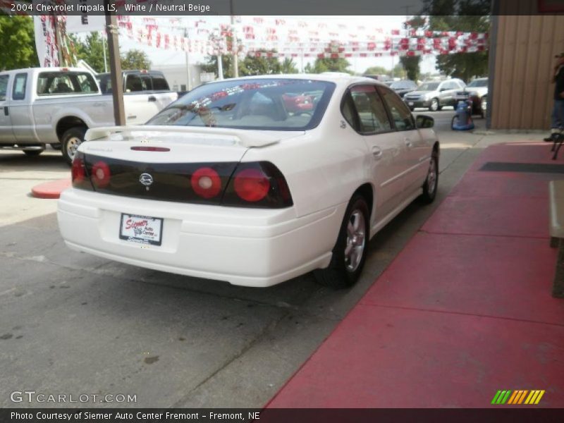 White / Neutral Beige 2004 Chevrolet Impala LS