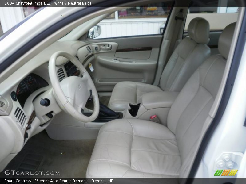 White / Neutral Beige 2004 Chevrolet Impala LS