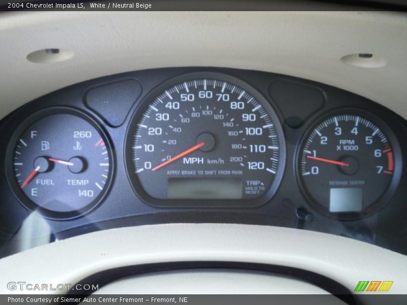 White / Neutral Beige 2004 Chevrolet Impala LS