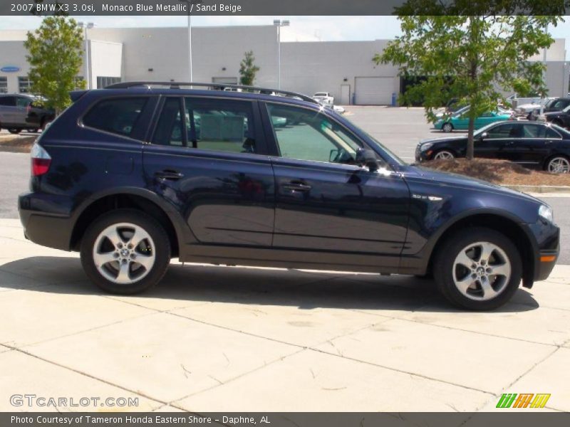 Monaco Blue Metallic / Sand Beige 2007 BMW X3 3.0si
