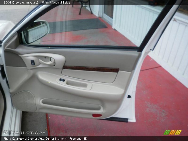 White / Neutral Beige 2004 Chevrolet Impala LS