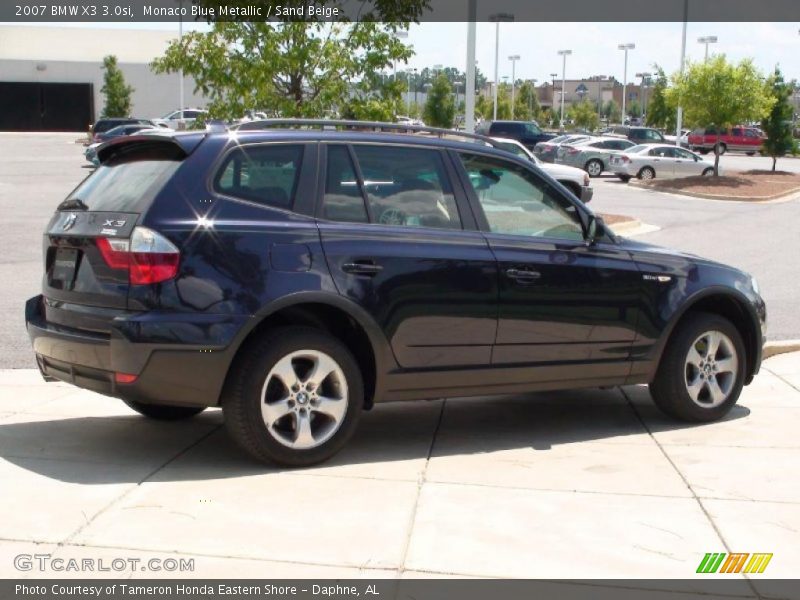 Monaco Blue Metallic / Sand Beige 2007 BMW X3 3.0si