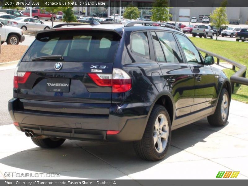 Monaco Blue Metallic / Sand Beige 2007 BMW X3 3.0si