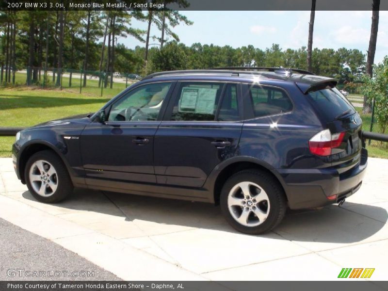 Monaco Blue Metallic / Sand Beige 2007 BMW X3 3.0si