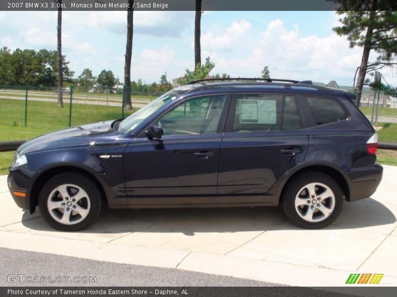 Monaco Blue Metallic / Sand Beige 2007 BMW X3 3.0si