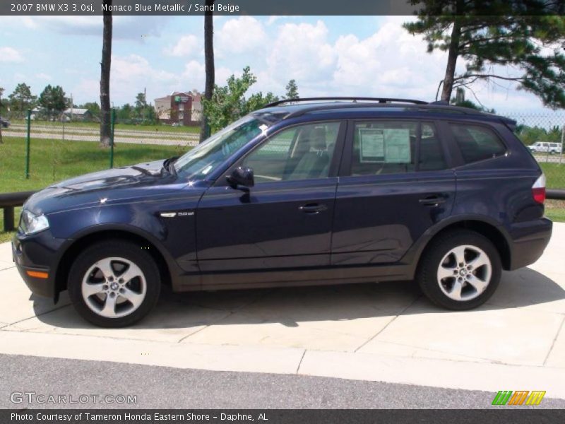 Monaco Blue Metallic / Sand Beige 2007 BMW X3 3.0si