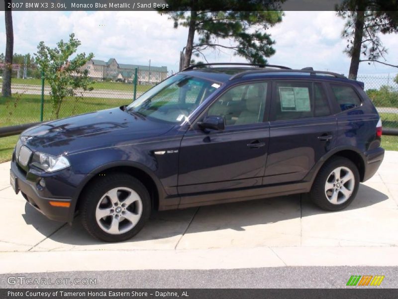 Monaco Blue Metallic / Sand Beige 2007 BMW X3 3.0si