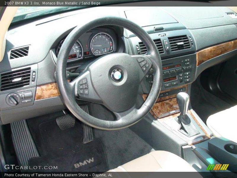 Monaco Blue Metallic / Sand Beige 2007 BMW X3 3.0si