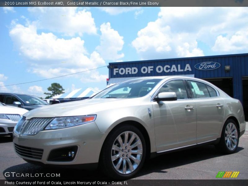 Gold Leaf Metallic / Charcoal Black/Fine Line Ebony 2010 Lincoln MKS EcoBoost AWD