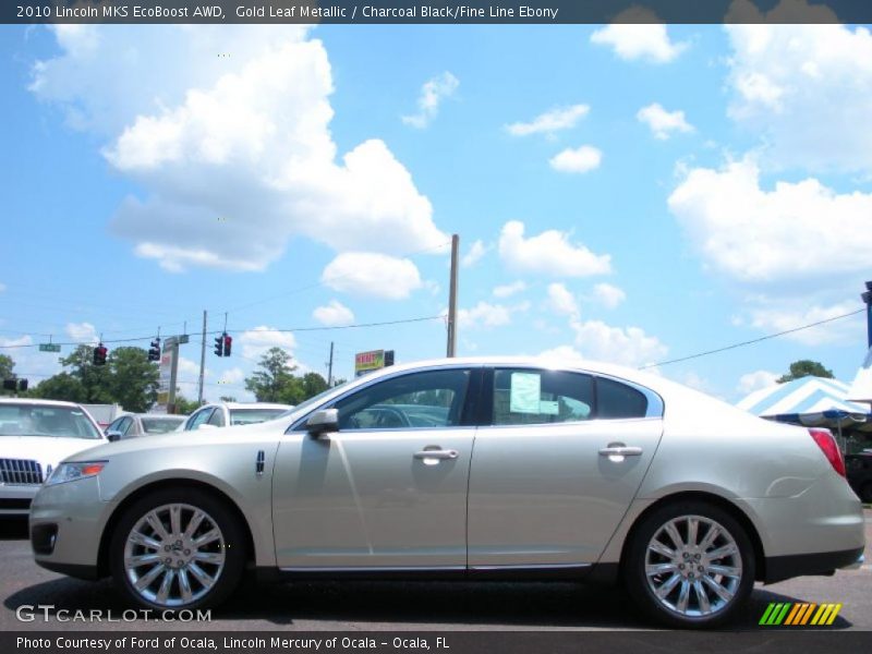 Gold Leaf Metallic / Charcoal Black/Fine Line Ebony 2010 Lincoln MKS EcoBoost AWD
