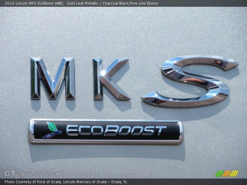 Gold Leaf Metallic / Charcoal Black/Fine Line Ebony 2010 Lincoln MKS EcoBoost AWD