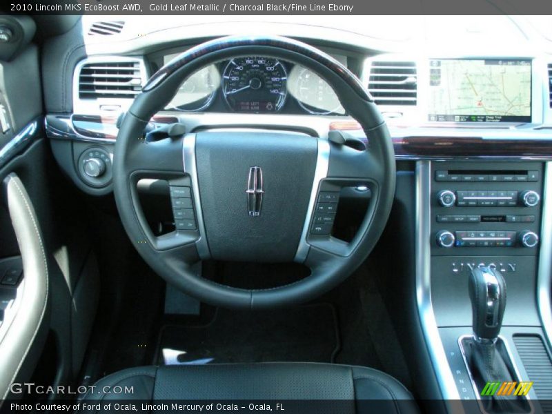 Gold Leaf Metallic / Charcoal Black/Fine Line Ebony 2010 Lincoln MKS EcoBoost AWD