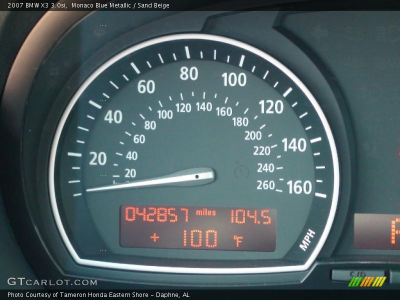 Monaco Blue Metallic / Sand Beige 2007 BMW X3 3.0si