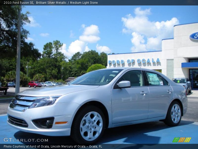 Brilliant Silver Metallic / Medium Light Stone 2010 Ford Fusion SE