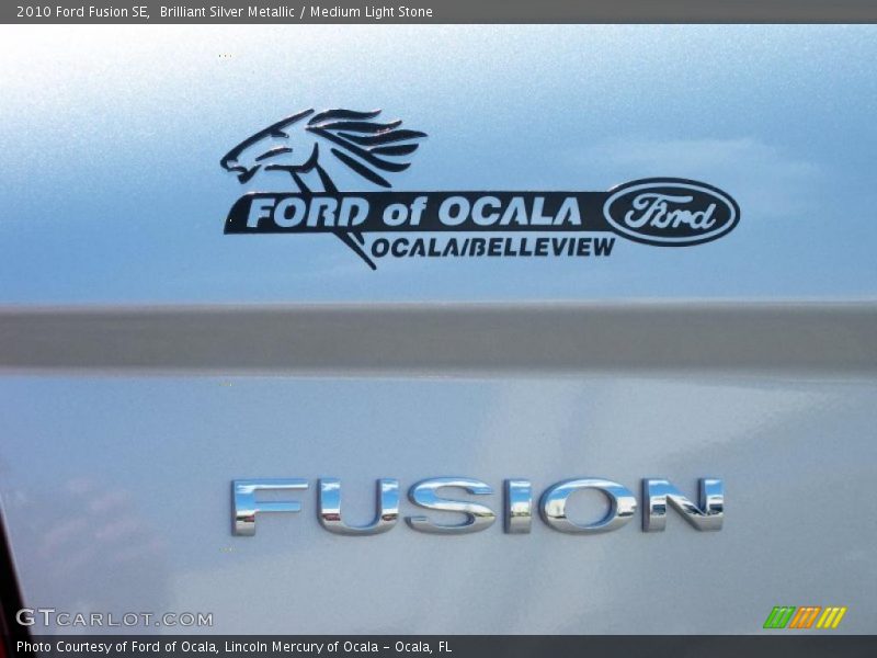 Brilliant Silver Metallic / Medium Light Stone 2010 Ford Fusion SE