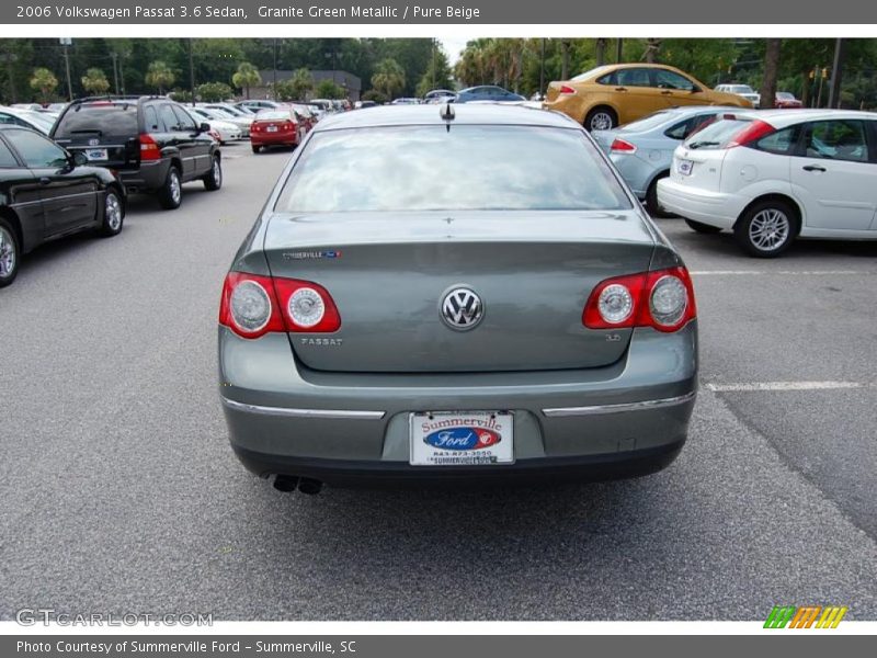 Granite Green Metallic / Pure Beige 2006 Volkswagen Passat 3.6 Sedan