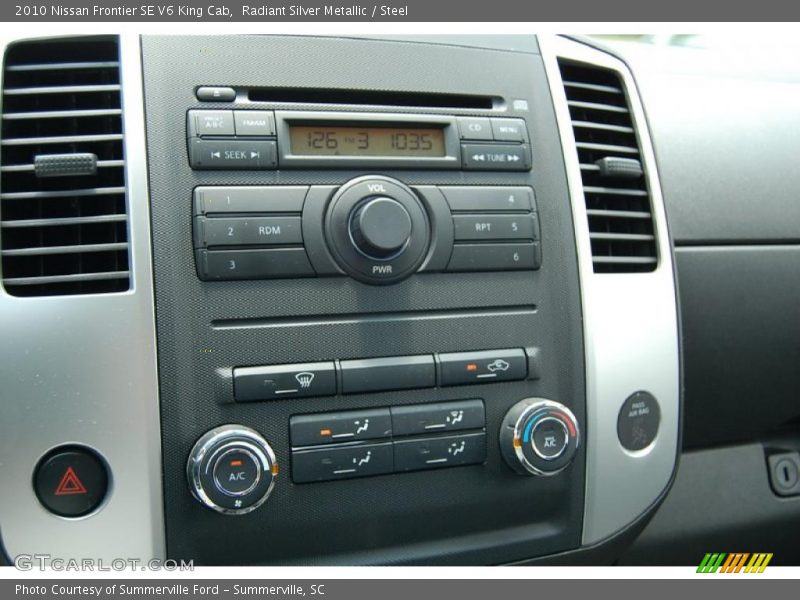 Radiant Silver Metallic / Steel 2010 Nissan Frontier SE V6 King Cab