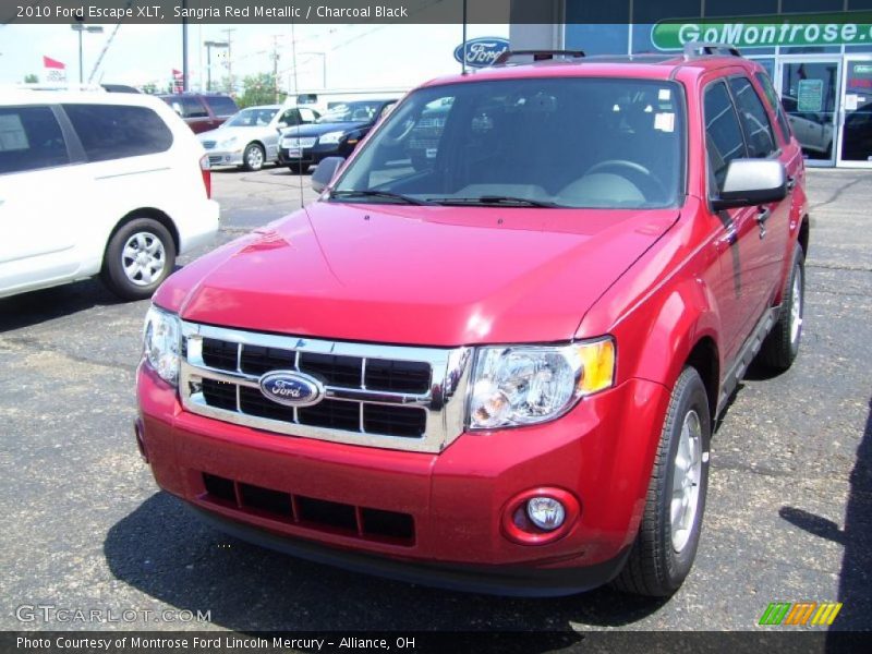 Sangria Red Metallic / Charcoal Black 2010 Ford Escape XLT