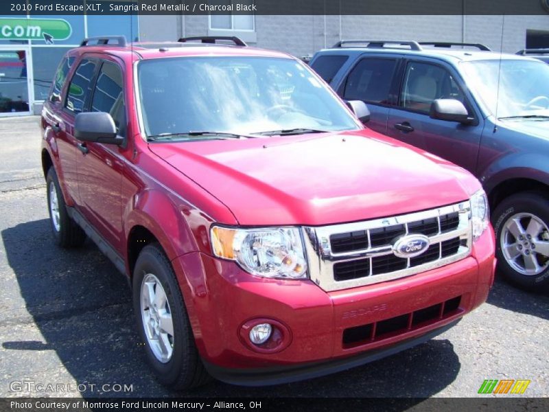 Sangria Red Metallic / Charcoal Black 2010 Ford Escape XLT