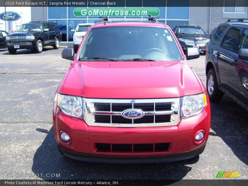 Sangria Red Metallic / Charcoal Black 2010 Ford Escape XLT