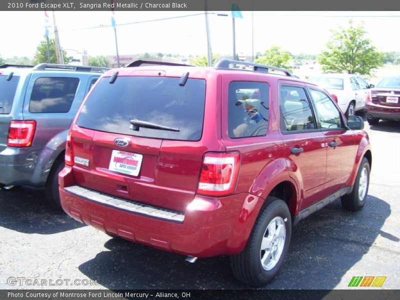 Sangria Red Metallic / Charcoal Black 2010 Ford Escape XLT