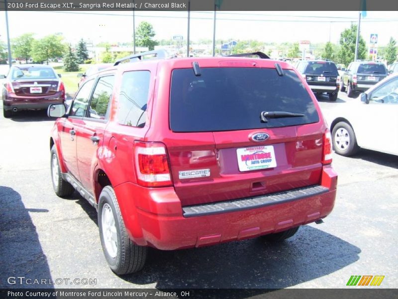 Sangria Red Metallic / Charcoal Black 2010 Ford Escape XLT
