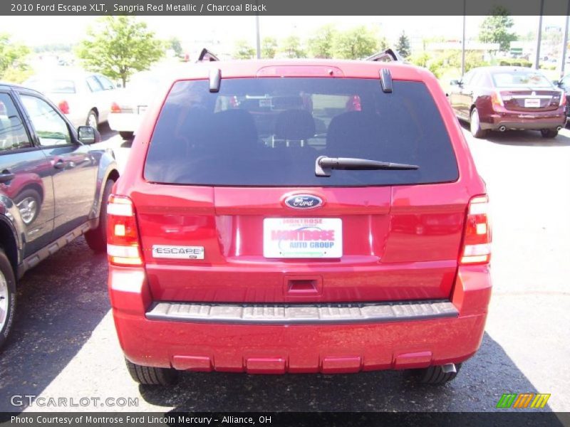 Sangria Red Metallic / Charcoal Black 2010 Ford Escape XLT