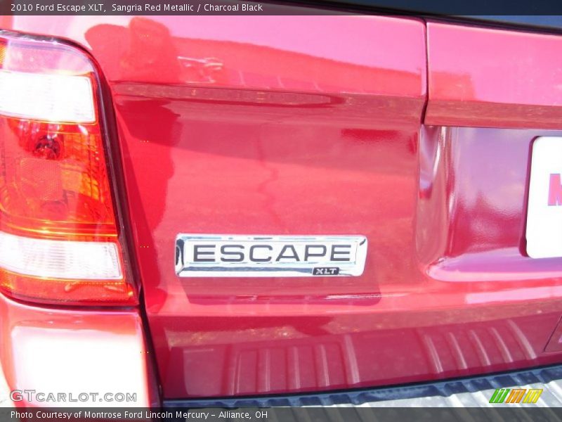 Sangria Red Metallic / Charcoal Black 2010 Ford Escape XLT