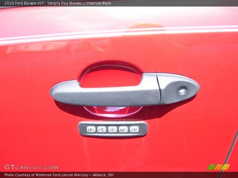 Sangria Red Metallic / Charcoal Black 2010 Ford Escape XLT