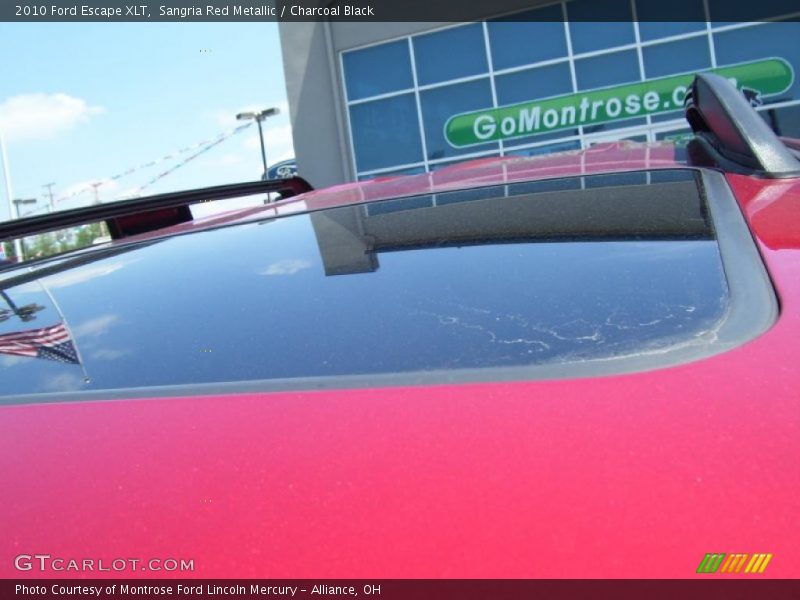 Sangria Red Metallic / Charcoal Black 2010 Ford Escape XLT