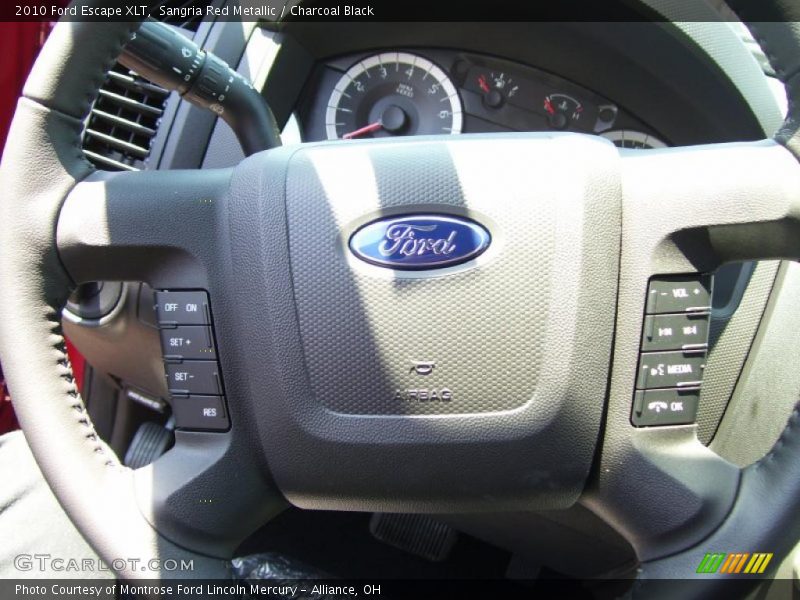 Sangria Red Metallic / Charcoal Black 2010 Ford Escape XLT