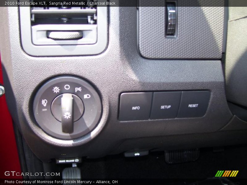 Sangria Red Metallic / Charcoal Black 2010 Ford Escape XLT