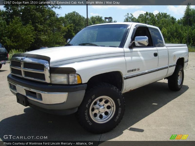 Bright White / Mist Gray 1997 Dodge Ram 1500 Laramie SLT Extended Cab 4x4