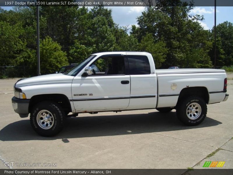 Bright White / Mist Gray 1997 Dodge Ram 1500 Laramie SLT Extended Cab 4x4