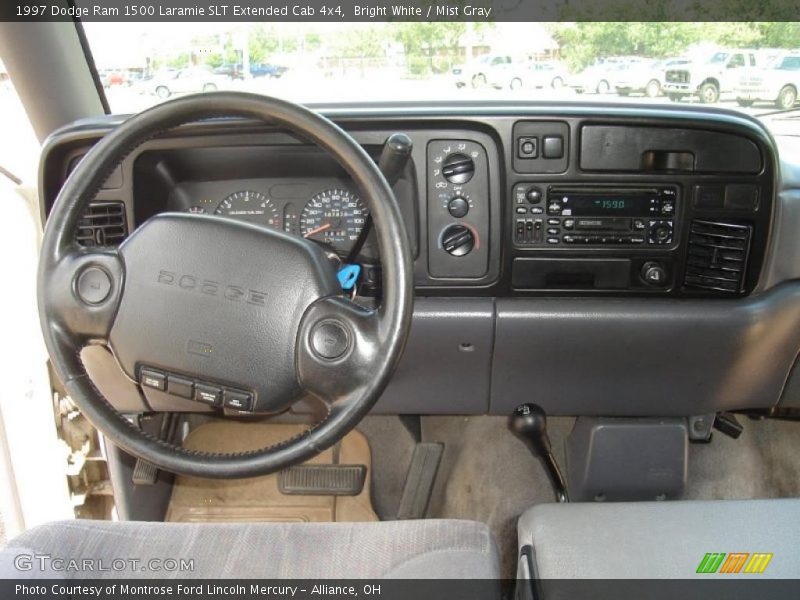 Bright White / Mist Gray 1997 Dodge Ram 1500 Laramie SLT Extended Cab 4x4