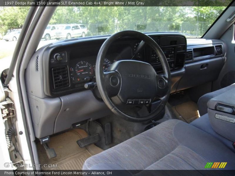 Bright White / Mist Gray 1997 Dodge Ram 1500 Laramie SLT Extended Cab 4x4