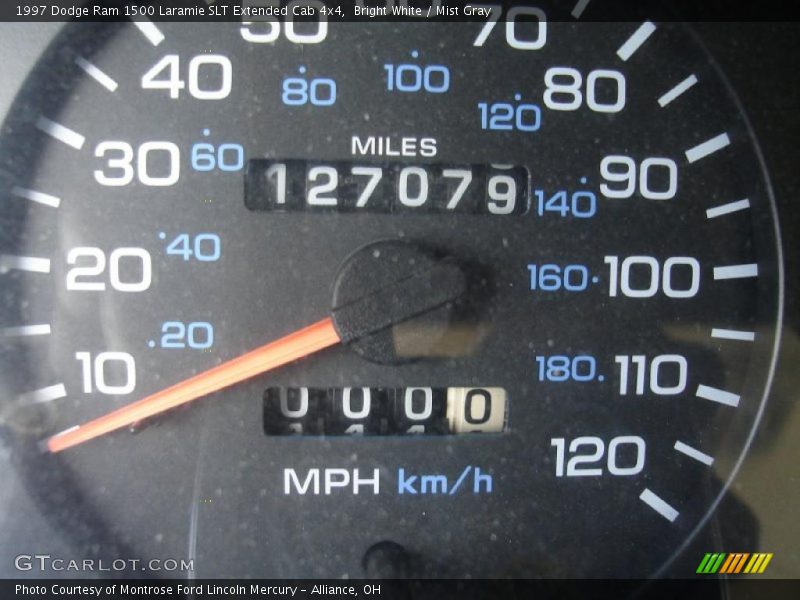 Bright White / Mist Gray 1997 Dodge Ram 1500 Laramie SLT Extended Cab 4x4