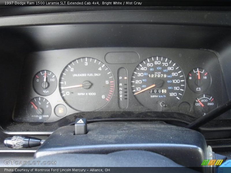Bright White / Mist Gray 1997 Dodge Ram 1500 Laramie SLT Extended Cab 4x4