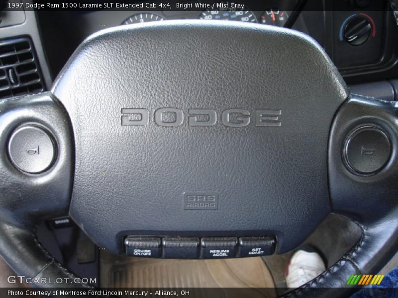 Bright White / Mist Gray 1997 Dodge Ram 1500 Laramie SLT Extended Cab 4x4