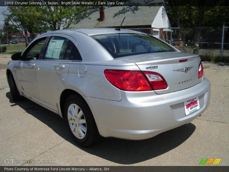 Bright Silver Metallic / Dark Slate Gray 2009 Chrysler Sebring LX Sedan