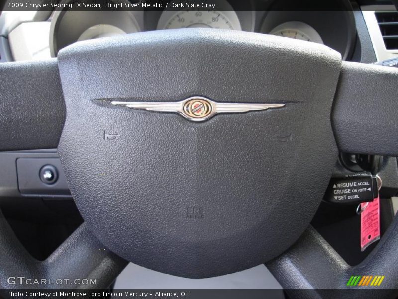 Bright Silver Metallic / Dark Slate Gray 2009 Chrysler Sebring LX Sedan
