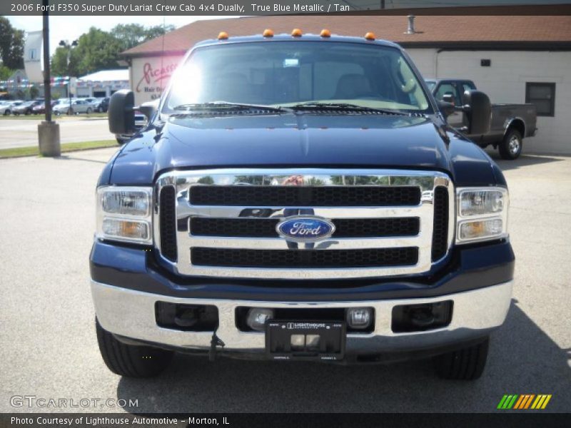 True Blue Metallic / Tan 2006 Ford F350 Super Duty Lariat Crew Cab 4x4 Dually