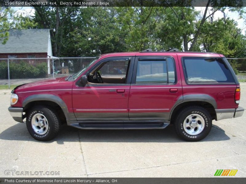 Electric Red Metallic / Beige 1996 Ford Explorer XLT 4x4