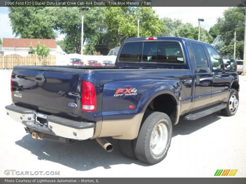 True Blue Metallic / Tan 2006 Ford F350 Super Duty Lariat Crew Cab 4x4 Dually
