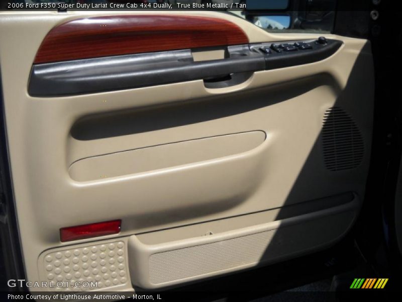 True Blue Metallic / Tan 2006 Ford F350 Super Duty Lariat Crew Cab 4x4 Dually