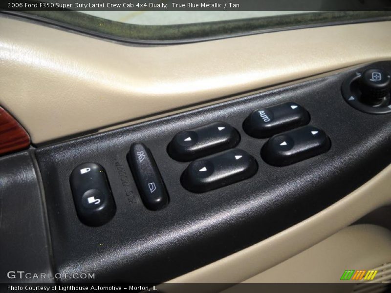 True Blue Metallic / Tan 2006 Ford F350 Super Duty Lariat Crew Cab 4x4 Dually