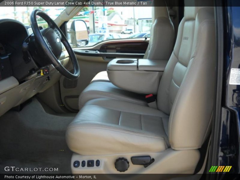 True Blue Metallic / Tan 2006 Ford F350 Super Duty Lariat Crew Cab 4x4 Dually