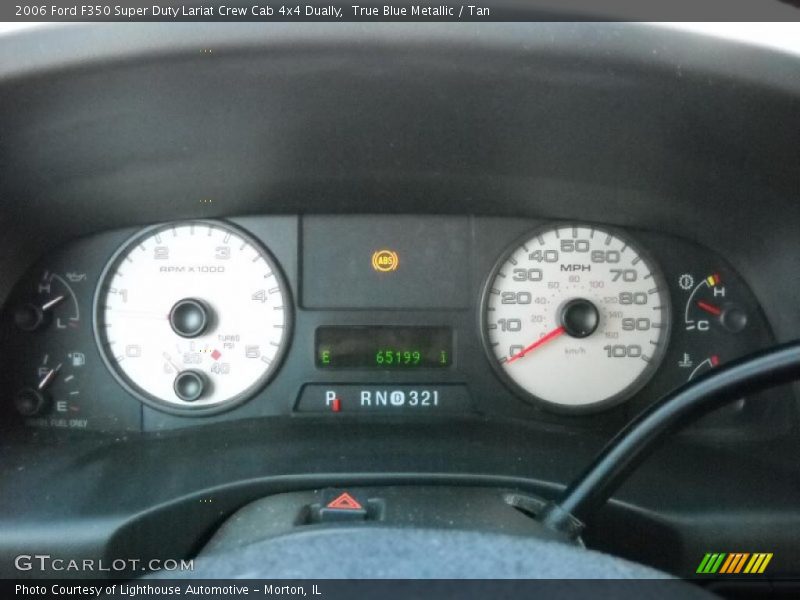 True Blue Metallic / Tan 2006 Ford F350 Super Duty Lariat Crew Cab 4x4 Dually