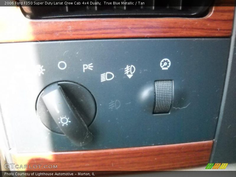 True Blue Metallic / Tan 2006 Ford F350 Super Duty Lariat Crew Cab 4x4 Dually
