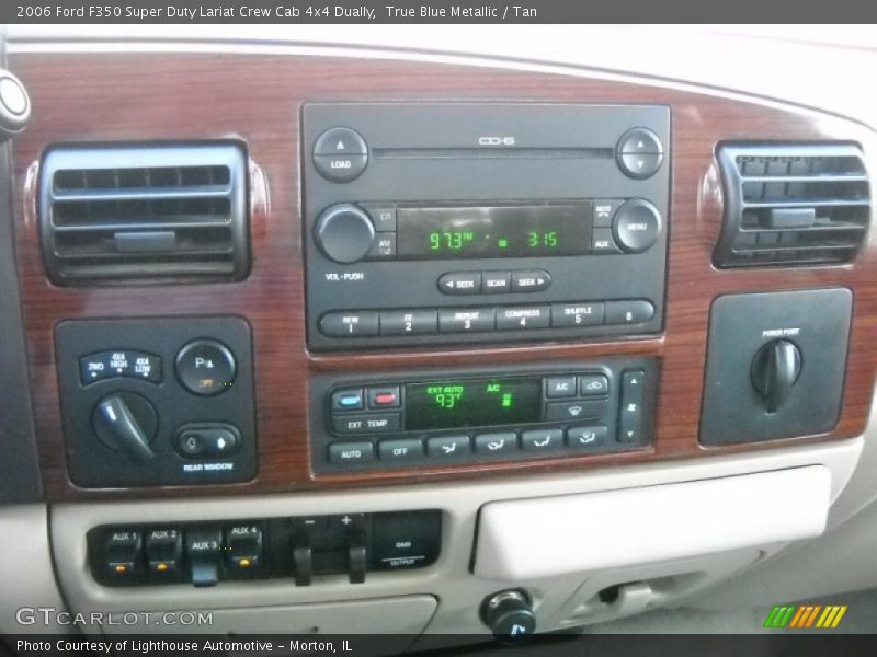 True Blue Metallic / Tan 2006 Ford F350 Super Duty Lariat Crew Cab 4x4 Dually